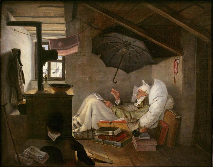 Carl Spitzweg The Poor Poet (mk09) china oil painting image